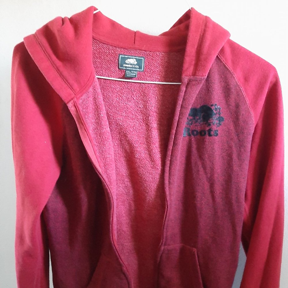 RootsKids XXL 13-14yrs Red Hoodie with Zipper